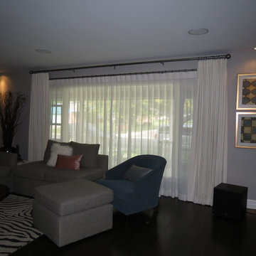 Operable sheer drapes with operable overdrapes