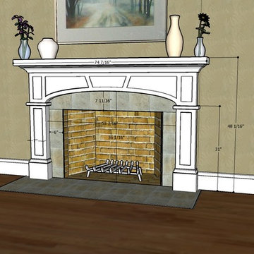 Oppenheimer Fireplace Surround . Craftsman style, with elliptical arch