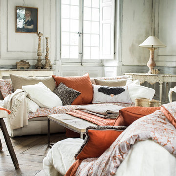 orange and beige