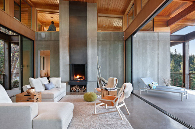 Contemporary Living Room by Indigo Architecture & Interiors