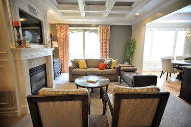 Inspiration for a transitional living room remodel in Salt Lake City