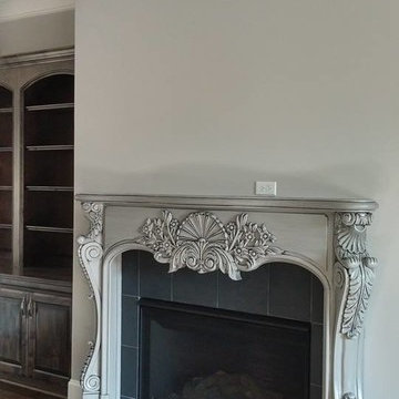 Ornate Living Room Fireplace