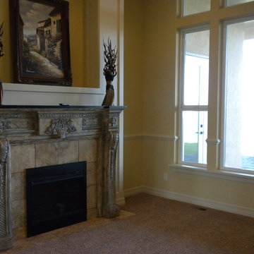 Ornate Mantel in Living Room