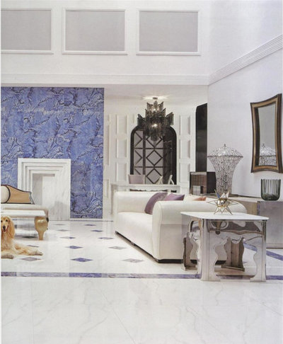 Contemporary Living Room by Orro Artistic Tile