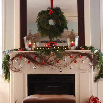 Our Living Room Mantel - Christmas 2010...