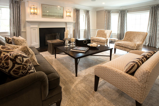 Contemporary Living Room by Margali & Flynn Designs