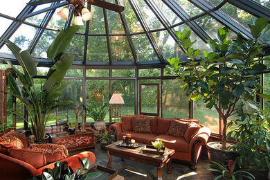 Example of a sunroom design in Other