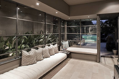 Living room - contemporary living room idea in Wellington