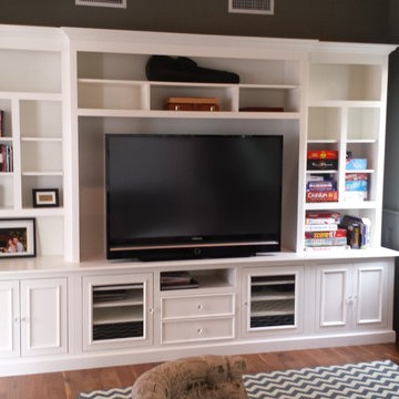 Painted White TV Wall Unit