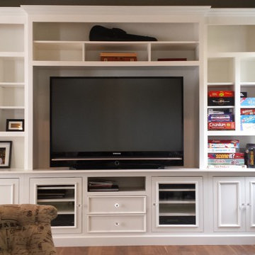 Painted White TV Wall Unit