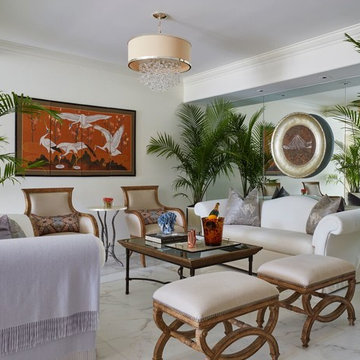 Palm Beach Tropical Living Room Escape