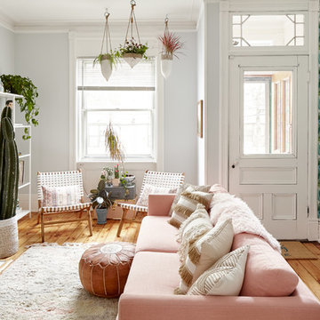 75 Pink Living Room Ideas You'll Love - August, 2024 | Houzz