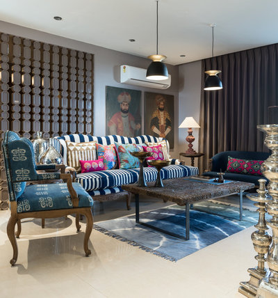 Eclectic Living Room by Shantanu Garg Design