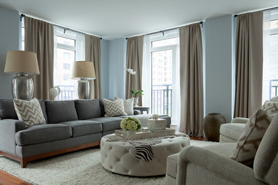 Living room - transitional living room idea in New York