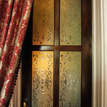 Parlor Door with Decorative Glass Panels