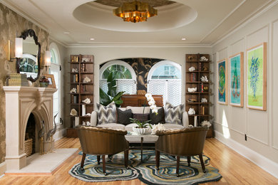 Inspiration for a transitional living room remodel in Tampa