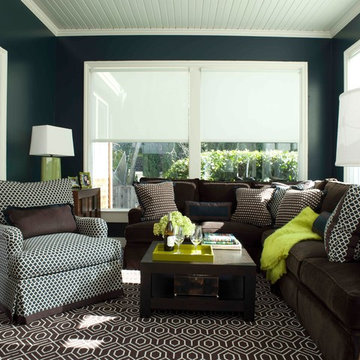 Pattern-on-Pattern Living Room