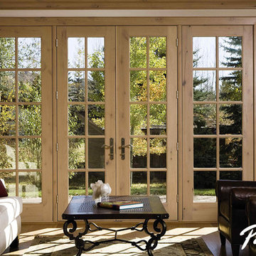Pella® Architect Series® hinged patio door adds architectural detail