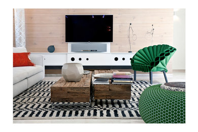 Inspiration for an eclectic living room remodel in Tel Aviv
