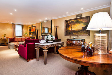 Photo of an expansive formal enclosed living room in London.