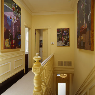 Penthouse stairway gallery.