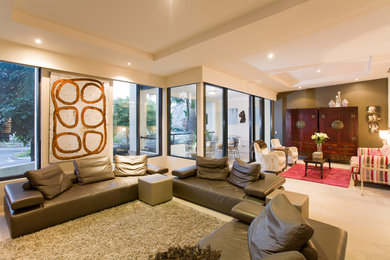 Modernes Wohnzimmer in Brisbane
