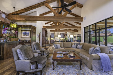 Inspiration for a rustic living room remodel in San Diego