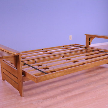 Phoenix Frame with Butternut Finish in Bed Position