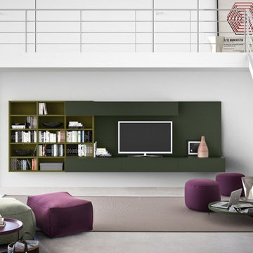 Pianca Limbo Sofa and Spazioteca Bookcase