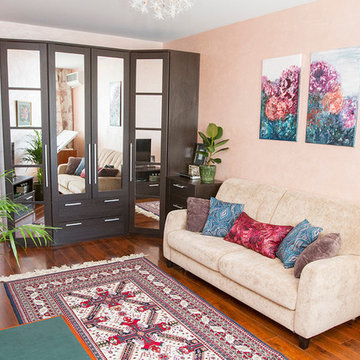 Pink Living Room Makeover