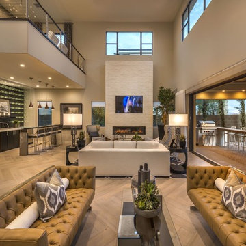 Plan 2 Great Room at Lago Vista at Lake Las Vegas