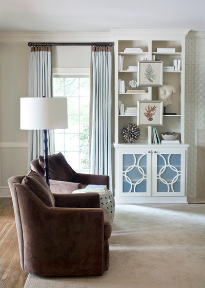 Transitional Living Room by Tobi Fairley Interior Design