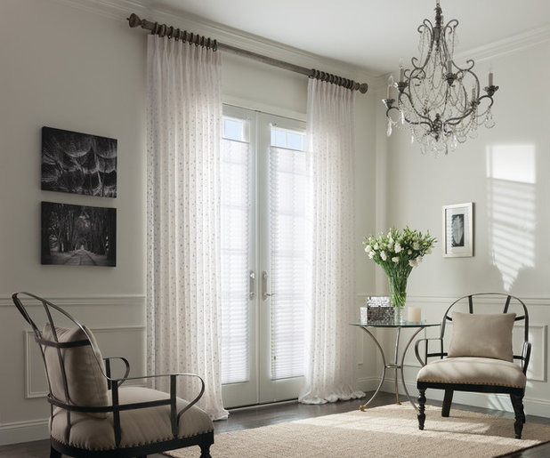 Shabby-chic Style Living Room by Green Smart Windows, Doors & Blinds