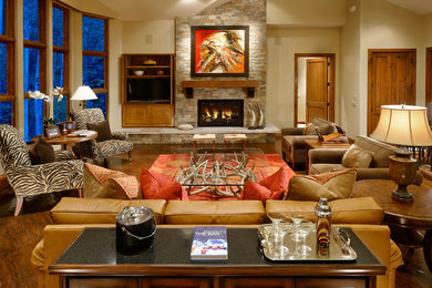 Inspiration for a timeless living room remodel in Denver