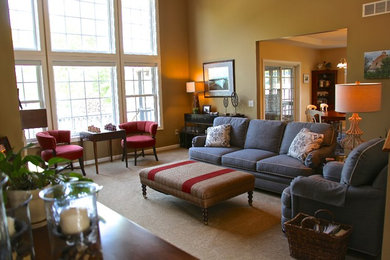 Living room - transitional living room idea in Cedar Rapids