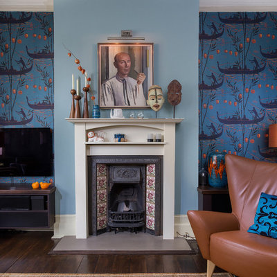 Eclectic living room photo in London