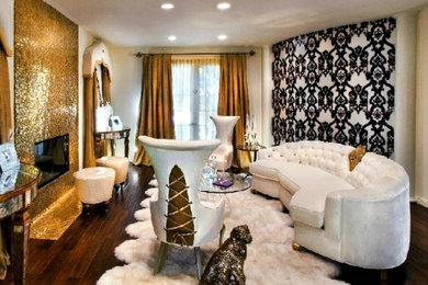 Inspiration for a contemporary living room remodel in Atlanta