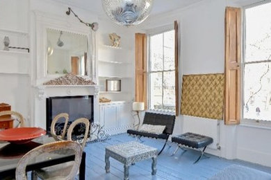 Design ideas for a vintage living room in London.
