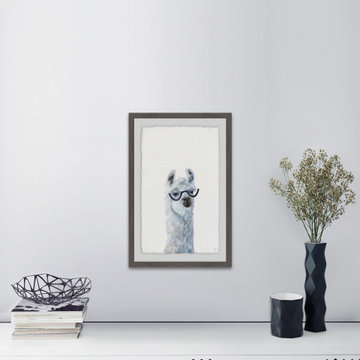 "Posh Llama" Framed Painting Print