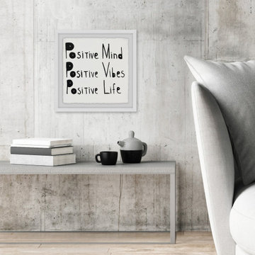 "Positive Mind, Vibes and Love" Framed Painting Print
