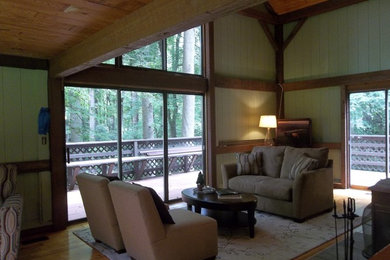 Post and beam cabin in the woods: From man cave to family retreat