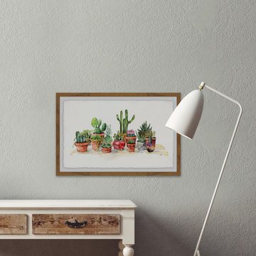 "Potted Plants" Framed Painting Print