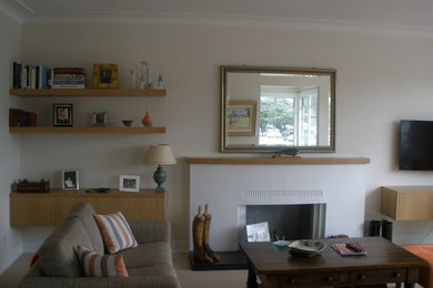 Exempel på ett modernt vardagsrum