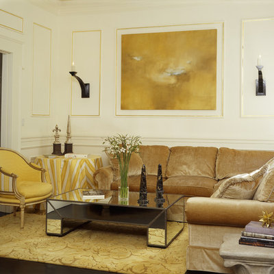 Eclectic enclosed living room photo in Other