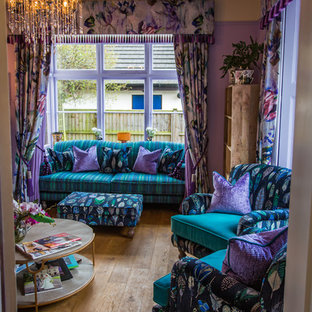 75 Beautiful Tropical Living Room With Purple Walls Pictures Ideas January 2021 Houzz