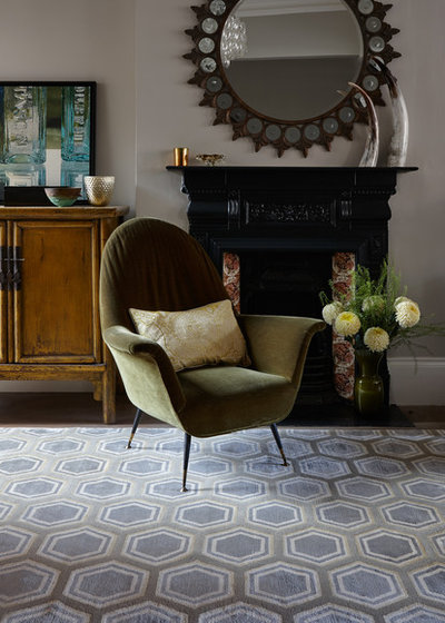 Contemporary Living Room by Jennifer Manners Bespoke Rugs