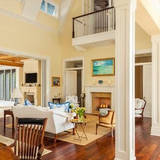 Inspiration for a tropical living room remodel in Miami