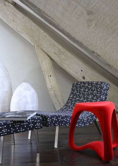 Midcentury Living Room by valerie pasquiou interiors + design, inc