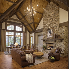 Rustic Living Room by Johnson Architecture