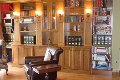 Elegant living room library photo in Toronto